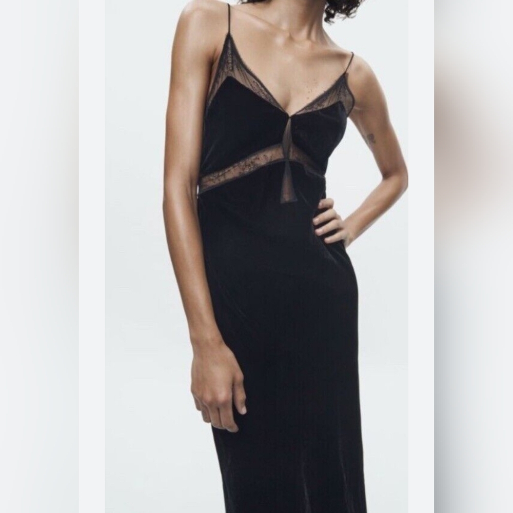 Velvet Lace Maxi Dress